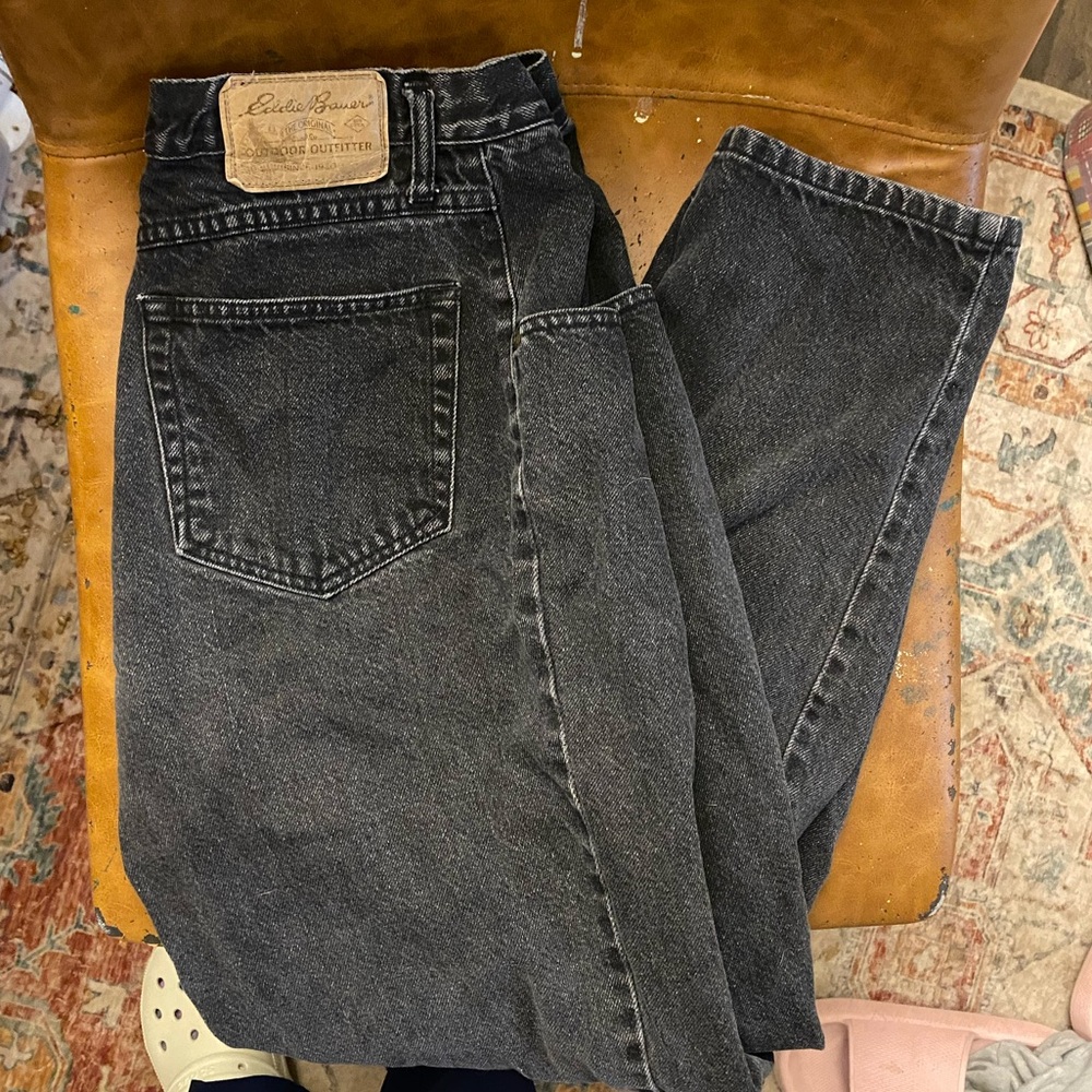 EDDIE BAUER BLACK VINTAGE MID RISE JEANS